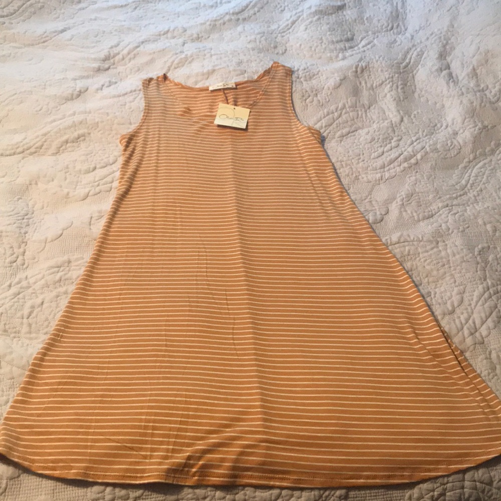 Size small Striped Mustard Dress